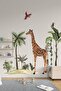 Safari Tropical Animals And Trees Kids Baby Room Wall Sticker - 3
