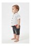 Baby Boy Short Sleeve Patterned Shirt and Shorts Set - 3