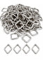 28 mm Baklava Metal Color Frame Beads 25 Pack – Macrame and Jewelry Making Tool - 2