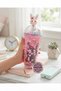 Led Lighted Straw Cup with Kawaii Chibi Cute Rabbit Figure Double Layer Drinking Cup Water Bottle 450ml Red - 8