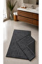 2-Piece Washable Non-Slip Base Bathroom Mat Set - 3