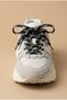 Black and White Zigzag Patterned Wide Knitted Shoelaces - 2