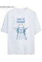 "Cool It Cowboy" Written Dog Print Unisex Cotton T-Shirt