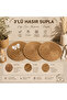 Natural Wicker Door Mat Set of 3 Decorative Mats - Handmade (80X35 cm) - 5