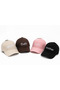 Mom & Dad & Brother-Sister Printed Brown-Cream-Black-Pink 4-Piece Family Matching Hat - 3