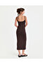 Brown Ecovero ™   Viscose Wrap Dress with Adjustable Straps and Detachable Skirt - 3