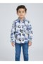 Boys Abstract Print Casual Cotton Shirt