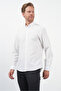 White-Brown Soft Collar Long Sleeve Slim Fit Cotton Shirt 1004260260 - 2
