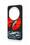 Mi 15 Ultra Compatible Red Sun Whale Pattern Silicone Case - 4