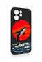 Oppo Reno 15F Compatible Red Sun Whale Pattern Silicone Case - 3