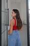 Blue Double-Stitched Mom Jeans - 6