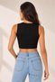 Women's 92% Cotton Crew Neck 2-Piece Sleeveless Crop Tank Tops - Stretchy & Soft Texture - 7