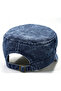 Men Women Distressed Patrol Castro Hat Flat Top Breathable Summer Sun Hat Cotton - 3