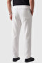 White 97% Cotton Muslin Fabric Comfortable Fit Breathable Summer Men's Trousers 2600260 - 4