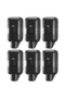 Mini Liquid Soap, Foam Soap and Disinfectant Dispenser Black S5 Manual Wall Mounted (565208) X 6