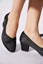 Topester Cross Stone Women's Heeled Shoes Black Striped - 4