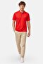 Men Regular Fit Embroidered Logo Long Sleeve Polo Shirt, Red - 5