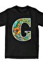 Initials Letters G Floral Pattern Flowers T-Shirt - 2