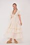 Women's Authentic Double-Collar Layered Raw Bohemian Dress