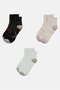 Kids Boy 3 Pairs Plain Ankle Socks, Multicolor - 3