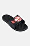 Men Atlanta Hawks Distressed Logo Slip On Slides, Black