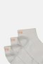 Kids Girl 3 Pairs Brand Logo Ankle Socks, White - 2
