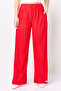 Women Regular Fit Textured Wide Leg Pants, Red