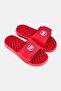 Men Detroit Pistons Primary Logo Slip On Slides, Red - 2
