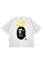 Unisex Oversize a Bathing Ape Angel Printed Boxy Fit Thick Fabric (240Gsm) T-Shirt