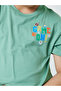 Boys Green Sports Graphic Oversized Fit T-Shirt - 4