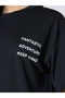 Black Slogan Oversized T-Shirt and Leggings Co-ord Set - 4