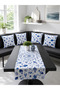 Blue and White Fish Patterned Marine Decorative Throw Pillow Cover Set of 4 - 3