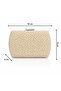 Women's White Pearl Half Moon Evening Dress Bag Boxed Bridal Wedding Portfolio - 4