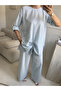 Baby Blue 100% Cotton Organic Fabric Standard Size 38/48 Compatible Elevator Detailed Six-Button Pants - 5