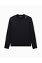 Men's Regular Fit Collar with Embroidered Logo Detail Long Sleeve Black T-Shirt - 7