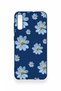 Samsung A70 Compatible Blue Daisy Patterned Silicone Case - 3