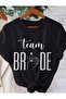 Bride Bridal T-Shirt Bridesmaid Team Printed 100% Cotton Oversize T-Shirt