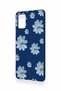 Samsung-A71 Compatible Blue Daisy Patterned Silicone Case - 4