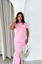 Basic Slit Dress Pink - 2
