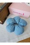 Light Blue Daisy Puff Scrunchie Elastic Hair Tie 10 cm - Fluffy Elastic Bagel Hair Bun Hair Tie - 2