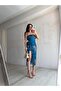 Twix Strapless Midi Dress 4013 - Blue - 2