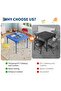 1 Box Foldable Kids Table and Chair Set with Wide Backrest, Space-Saving Foldable Design, Durable Construction, Comfortable Seating, and Easy Assembly - 4