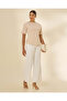 Women Cream Pintuck Waist Knitted Top - 2