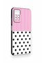 Redmi Note 11 Pro 4g Compatible Pink Striped Polka Dot Patterned Silicone Case - 4