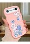 Tecno Spark Slim Compatible Case Camera Protector Pink Silicone Couple Phone Case Floral Pattern