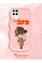 Samsung Galaxy A12 Compatible Case Camera Protector Pink Silicone Couple Phone Case Conan Pattern - 2