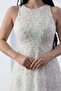 Halter Neck Embroidered Tulle Dress Grs4112 - 3