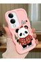 Vivo Y19E Compatible Case Camera Protector Pink Silicone Couple Phone Case Panda Pattern