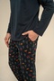 Father - Son, 100% Cotton, Navy Blue, Be Happy Christmas/New Year Patterned, Long Sleeve Pajama Set (Sets Will Be Sold Separately at a Different Price.) - 4
