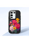 Infinix Note 50 Compatible Case Camera Protector Black Silicone Couple Phone Case with Floral Pattern